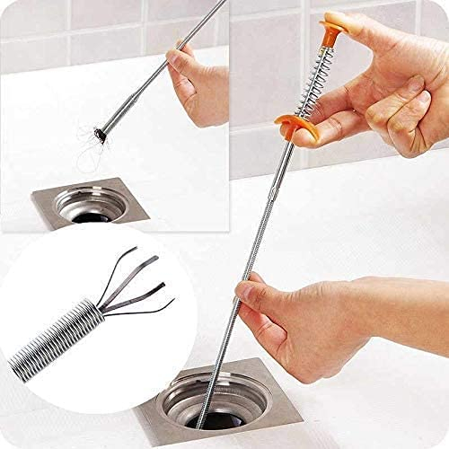 Sarpe pentru Desfundat Chiuvete, Instalatii de Scurgere si Tevi, Cazi, Cabine de Dus, WC, Sistem Mecanic Premium din Otel, Flexibil si Universal Compatibil, Negru, 90cm, CBD CORAL BEST DEALS [10]