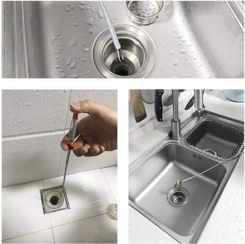 Sarpe pentru desfundat chiuvete si tevi, din otel, Negru [5]