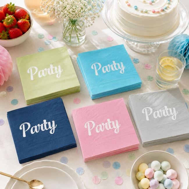 Șervețele de Masă cu 2 Straturi 5 Culori "Party" 33x33cm – 50buc [2]