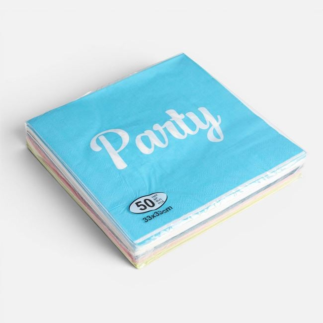 Șervețele de Masă cu 2 Straturi 5 Culori "Party" 33x33cm – 50buc [3]