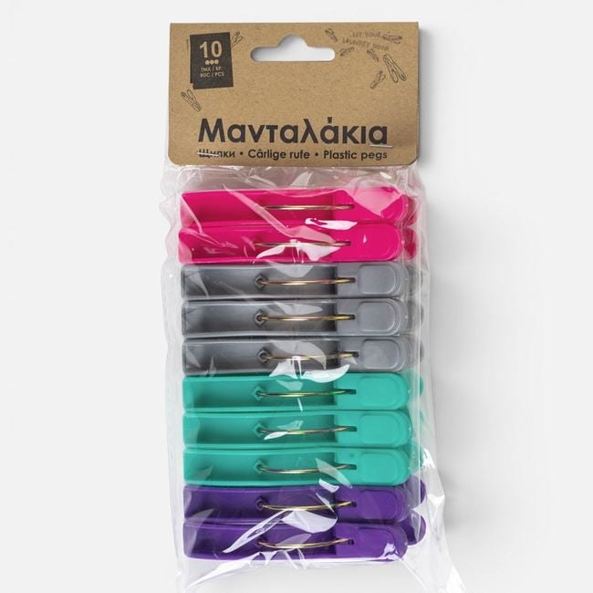 Set 10 Clești Mari Colorați pentru Rufe, 9 cm [2]