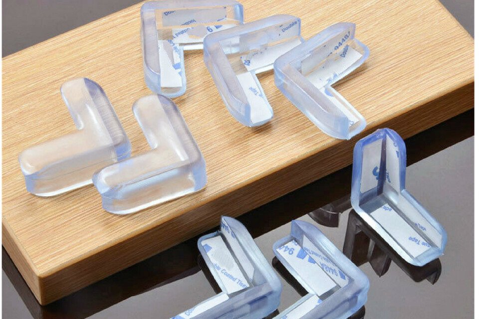 Set 10 Coltare din Silicon pentru Protectie Ridicata la Colturile Mobilei, pentru Siguranta Copii, Triunghi, Transparent, CBD CORAL BEST DEALS Transparent natur BPA Free [15]