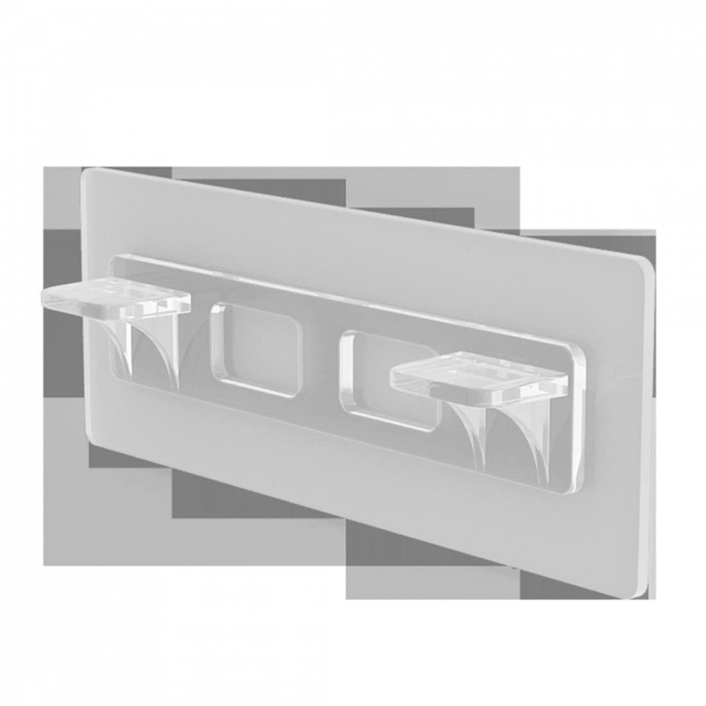 Set 10 Suporti Autoadezivi pentru agatat, suspendat, Polite si Rafturi Dulap, 12 cm, Transparent [4]