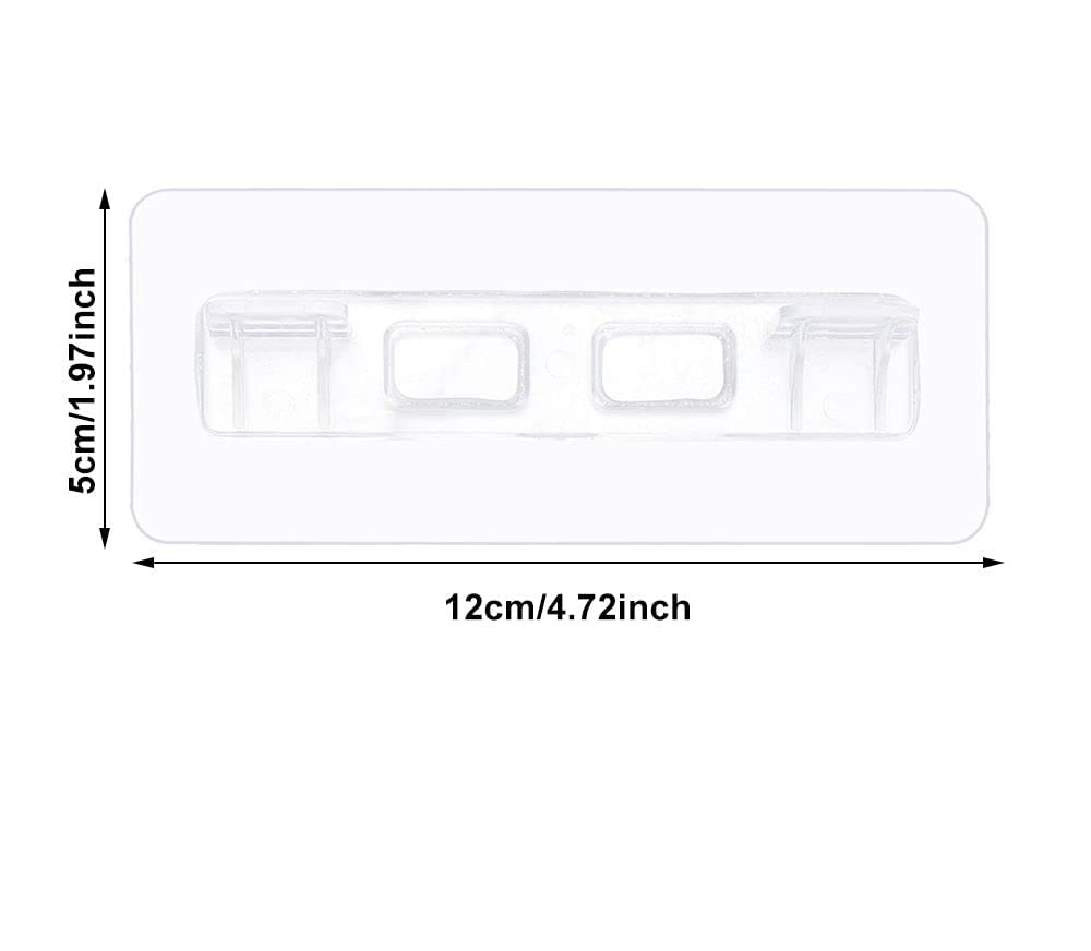 Set 10 Suporti Autoadezivi pentru agatat, suspendat, Polite si Rafturi Dulap, 12 cm, Transparent [5]