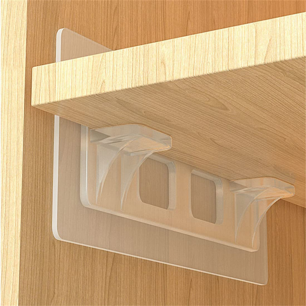 Set 10 Suporti Autoadezivi pentru agatat, suspendat, Polite si Rafturi Dulap, 12 cm, Transparent [6]