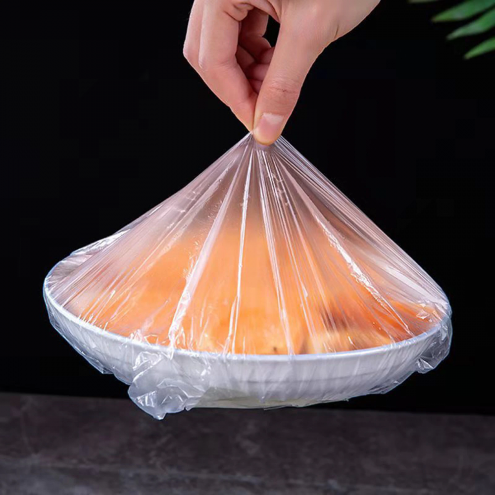 Set 100 Huse din Nylon pentru Protectie Boluri si Alimente, 8 - 20 cm, Transparente cu Elastic, Universale, CBD CORAL BEST DEALS 8 cm [2]