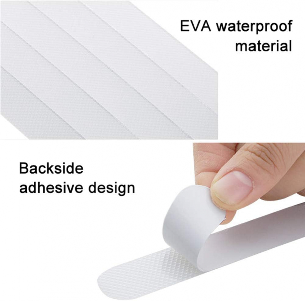 Set 12 Benzi Anti Alunecare, 2 x 20 cm, pentru Podea Baie, Cabina de Dus, Cada si Scari din Silicon Auto Adeziv, 2 x 20 cm, CBD CORAL BEST DEALS [2]