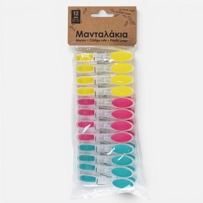 Set 12 Clești SoftGrip pentru Rufe, 8,5 cm [2]