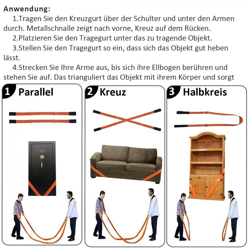 Curele ham Ridicare și transport greutăți Mobilă și electrocasnice Rezistență premium CBD Coral Best Deals Set de curele Siguranță în transport Manipulare eficientă Sarcini grele Fixare solidă [11]