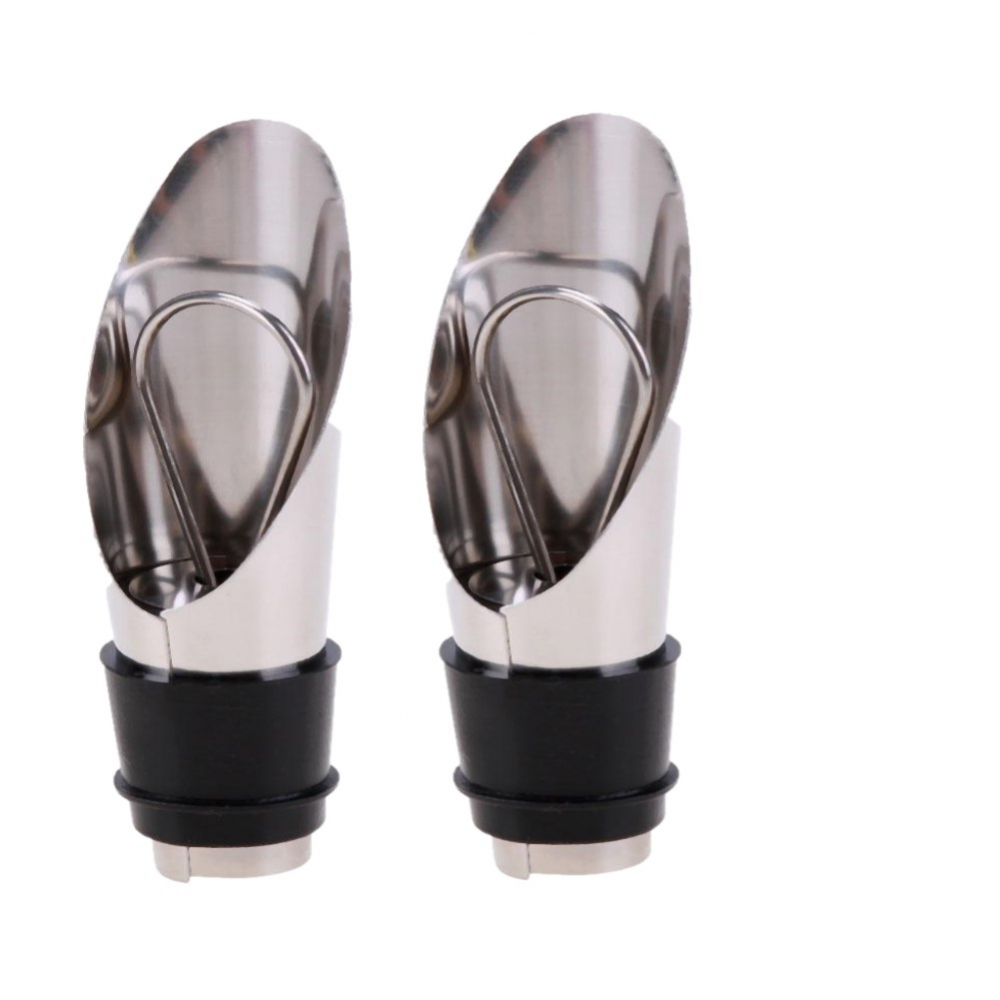 Set 2 Dopuri din Aluminiu pentru Sticle de Vin din Inox, Model Premium, CBD CORAL BEST DEALS Argintiu [1]