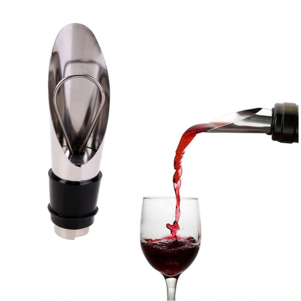 Set 2 Dopuri din Aluminiu pentru Sticle de Vin din Inox, Model Premium, CBD CORAL BEST DEALS Argintiu [11]