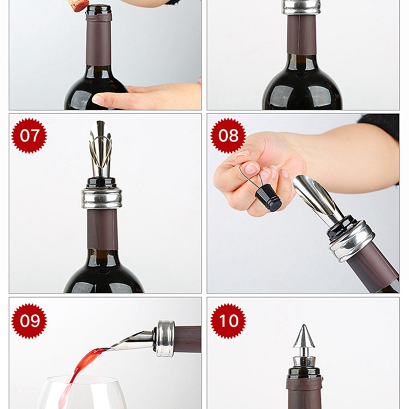 Set 2 Dopuri din Aluminiu pentru Sticle de Vin din Inox, Model Premium, CBD CORAL BEST DEALS Argintiu [4]