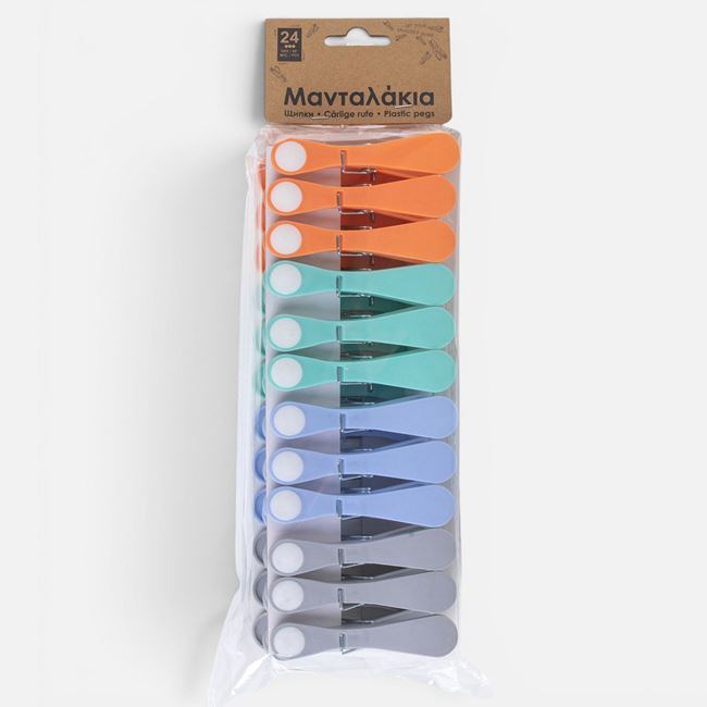 Set 24 Clești SoftGrip Pastel pentru Rufe, 9 cm [2]