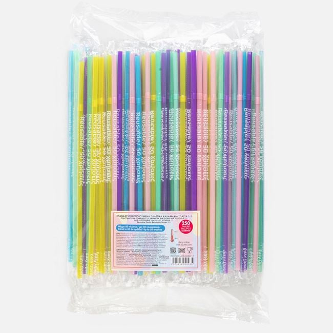 Set 250 Paie Reutilizabile Flexibile Multicolore, 5x230 mm [2]