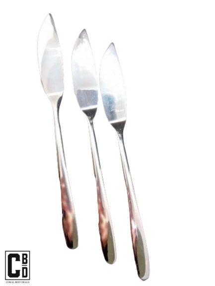 Set 3 din Bucati, Cutit pentru Peste, CBD CORAL BEST DEALS, Performanta si Eleganta, inox 18/10, lungime 199mm, grosime 2 mm, greutate 30 g. Premium [3]