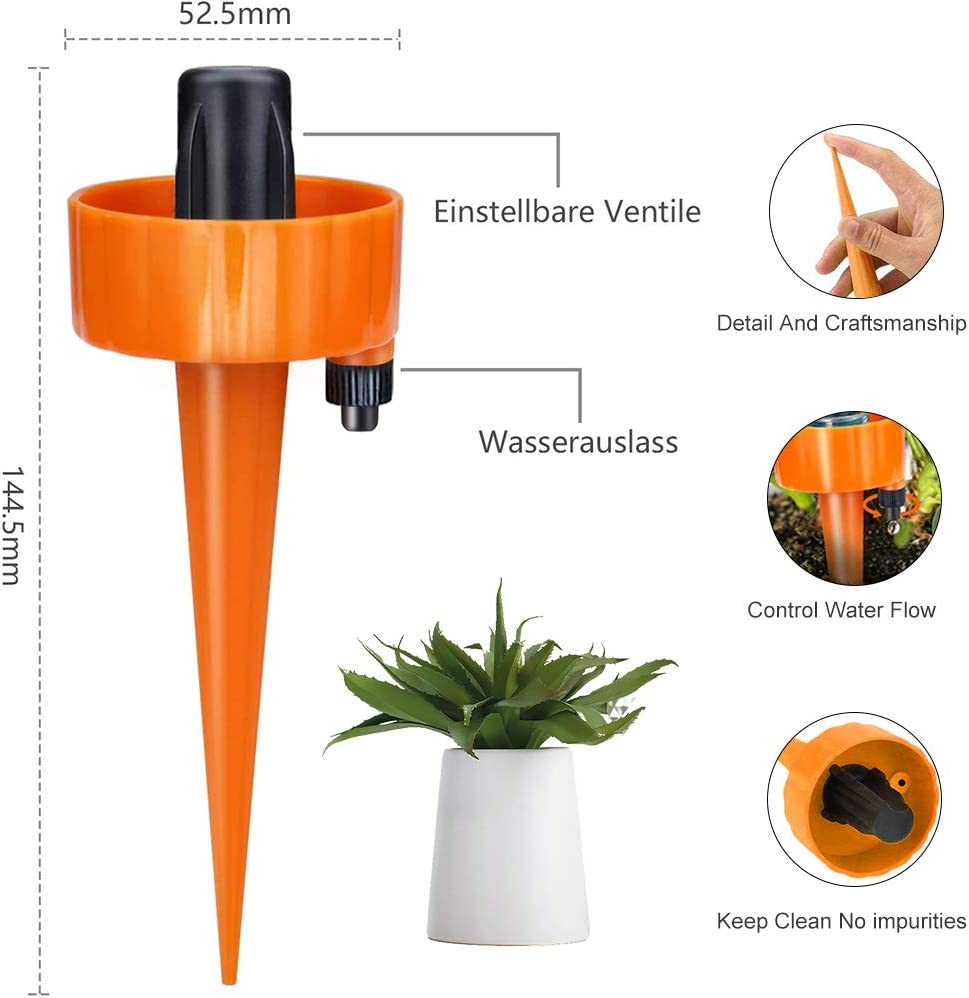 Set 3 dispozitive cu Sistem Reglabil al Debitului prin picurare, pentru Udarea si Irigarea Ghivecelor de Flori, plantelor si a Pomilor Fructiferi, Multicolor Multicolor [13]