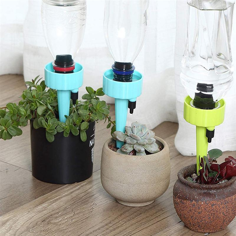 Set 3 dispozitive cu Sistem Reglabil al Debitului prin picurare, pentru Udarea si Irigarea Ghivecelor de Flori, plantelor si a Pomilor Fructiferi, Multicolor Multicolor [9]
