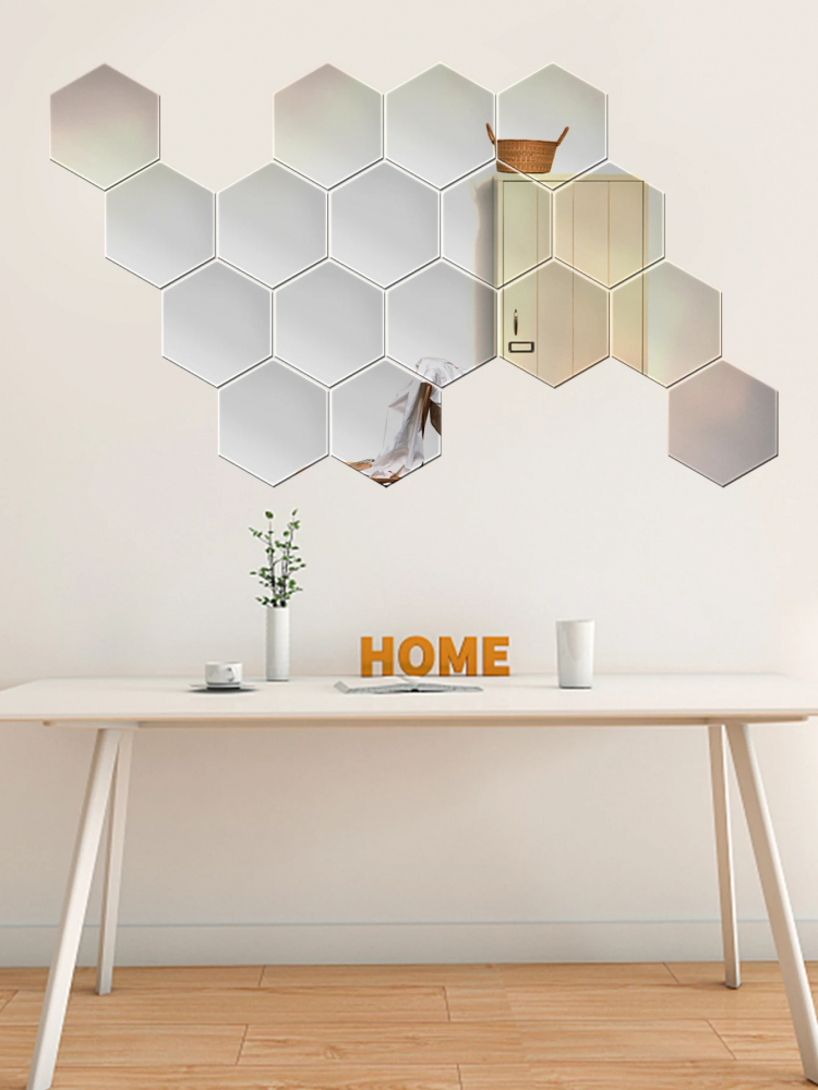 Set 3 Oglinzi Acrilice, Decorative Hexagonale [5]