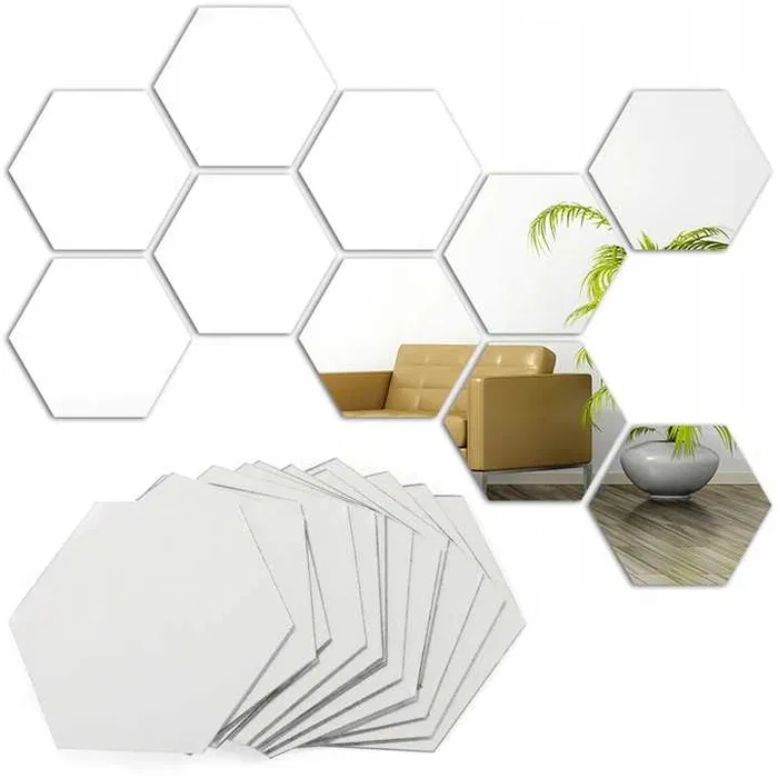 Set 3 Oglinzi Acrilice, Decorative Hexagonale [9]