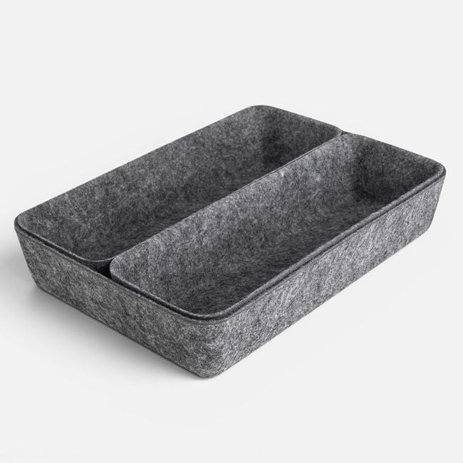 Set 3 Organizatoare Gri din Pâslă pentru Sertar [3]