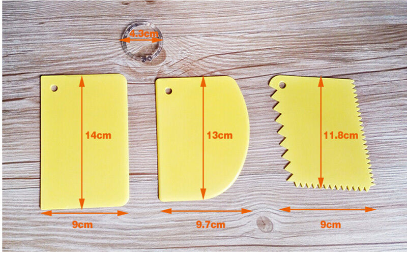 Set 3 Spatule pentru Modelat Alatul si Prajiturile, PVC, CBD CORAL BEST DEALS 3 [2]