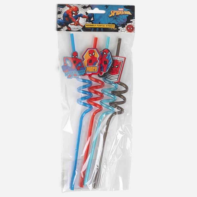 Set 4 Paie Reutilizabile Spiderman din PVC, 27 cm [2]