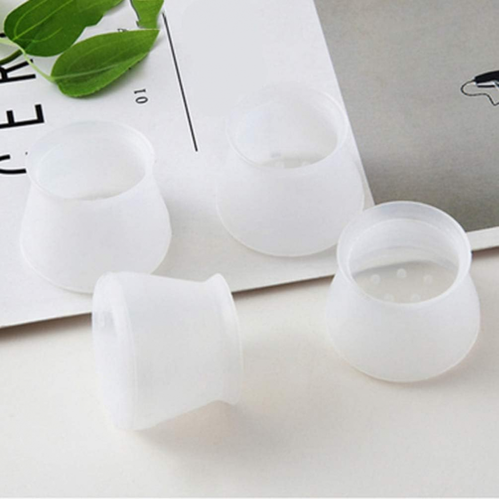 Set 4 Protectii din Silicon, Dimensiune Universala, pentru Picioare de Scaune si Mese, Transparente, CBD CORAL BEST DEALS 3 cm 4 cm 0.3 mm [11]