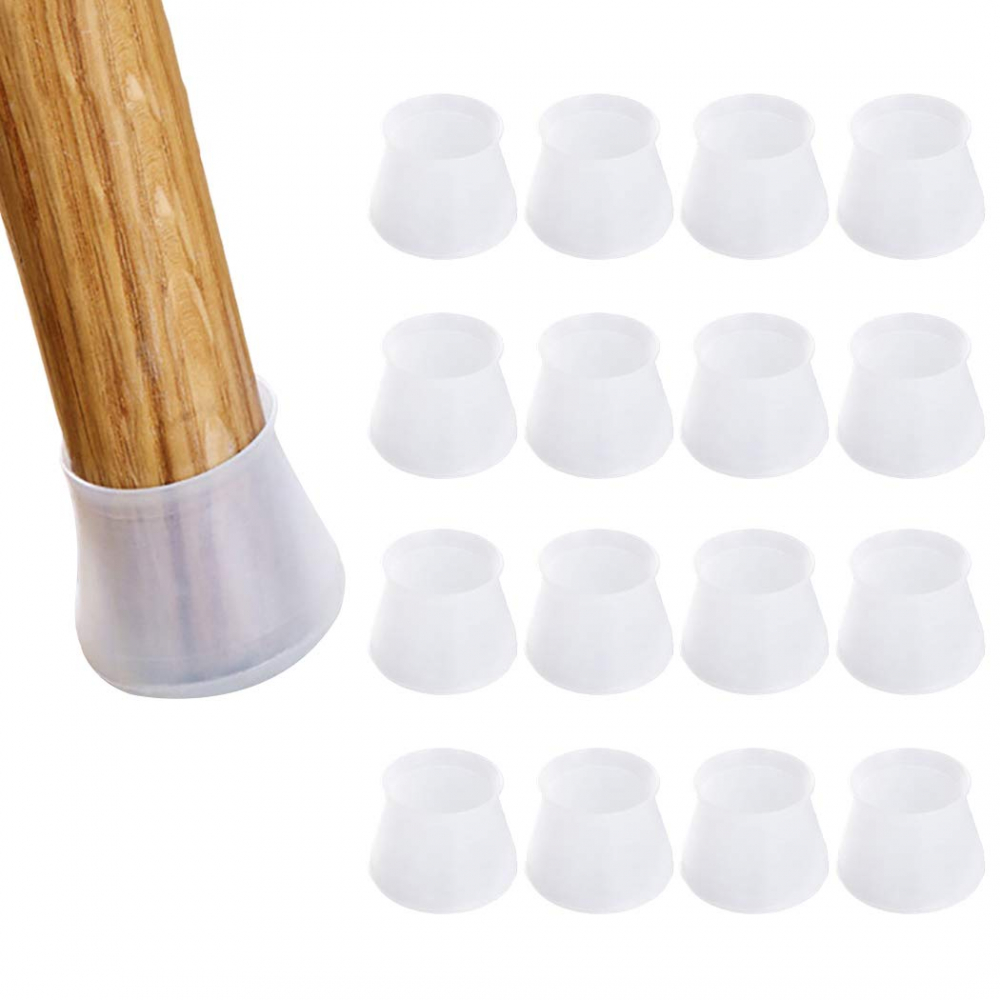 Set 4 Protectii din Silicon, Dimensiune Universala, pentru Picioare de Scaune si Mese, Transparente, CBD CORAL BEST DEALS 3 cm 4 cm 0.3 mm [8]