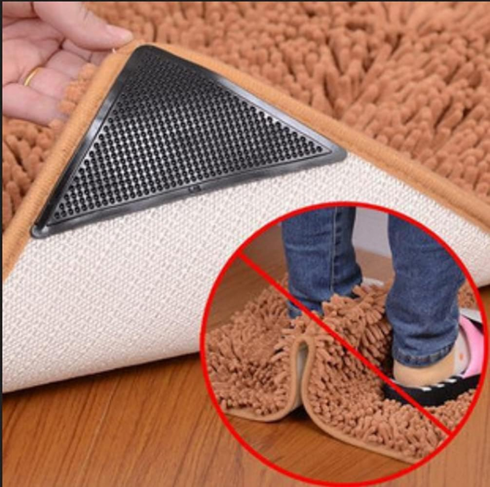 Set 4 Triunghiuri din Cauciuc cu Adeziv pentru Fixarea Covoarelor, Negru, CBD CORAL BEST DEALS 40 g [7]