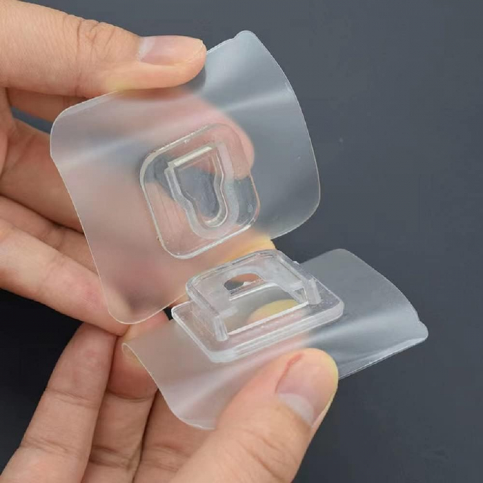 Set 5 Agățători Autoadezive Transparente - CBD CORAL BEST DEALS [10]