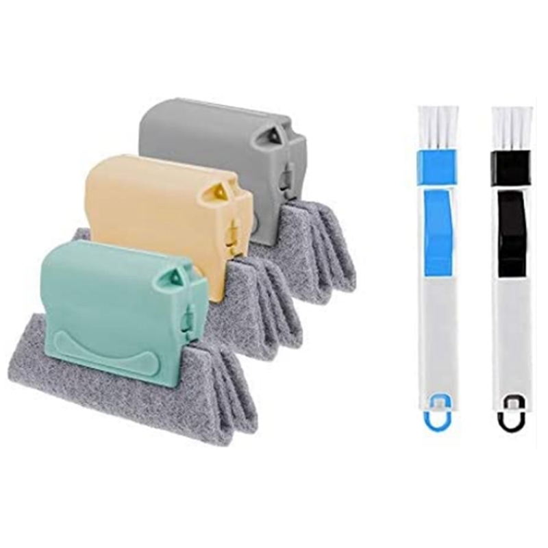 Set curățare tâmplărie PVC,Bureți abrazivi pentru geamuri,Perii dure cu mini fărăș [5]