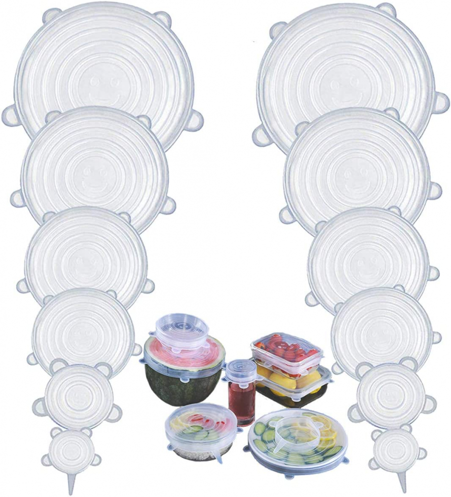 Set 6 Capace din Silicon,6 Marimi, pentru Vase de Gatit si Recipiente de Depozitare Alimente, CBD CORAL BEST DEALS 18 cm [6]