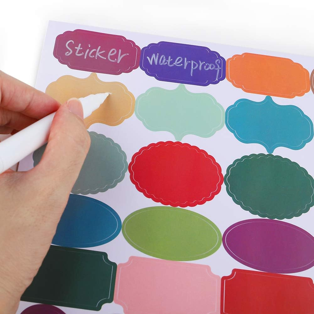 Set etichete autocolante cu marker alb, 84 bucăți [3]