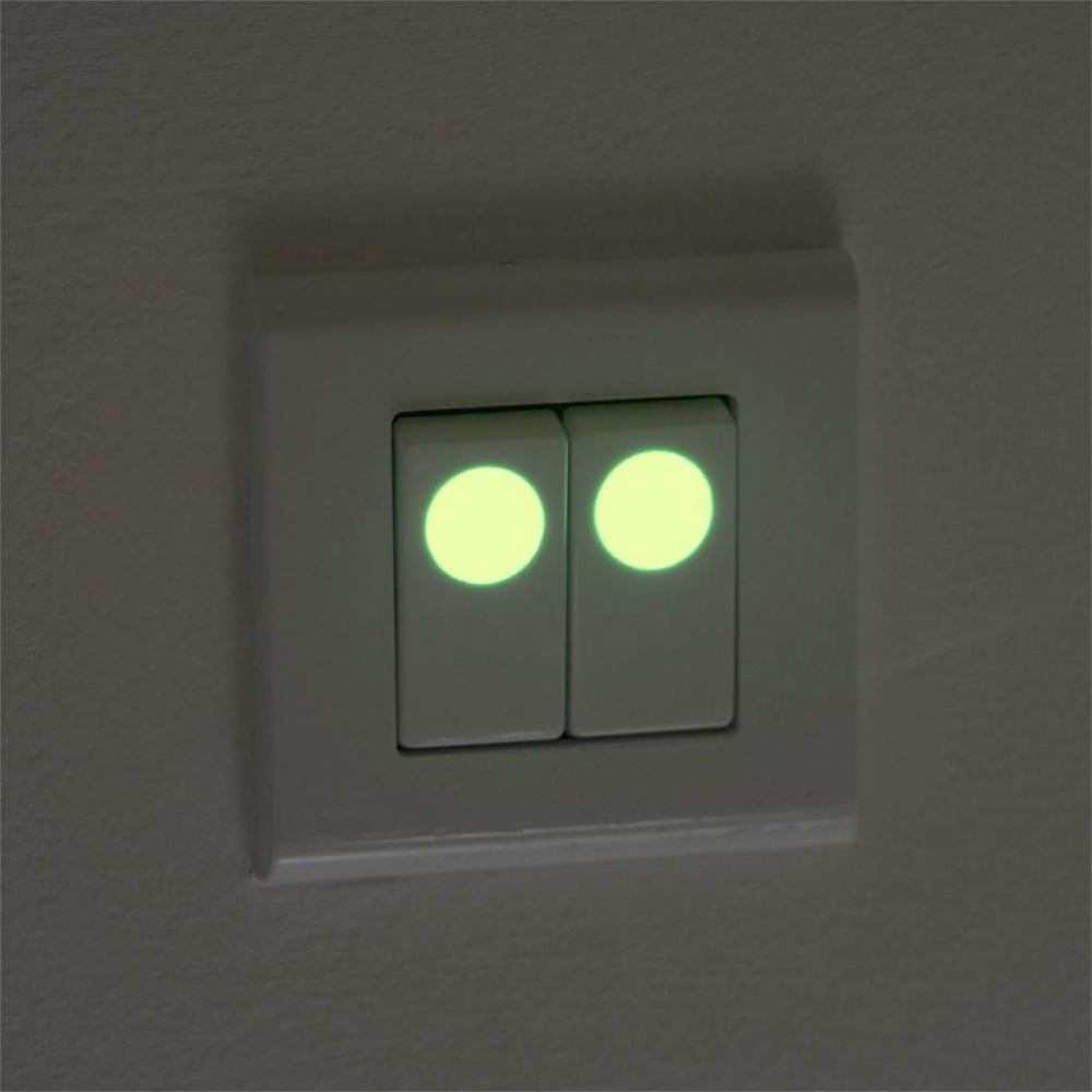 Set Buline si Luna Fosforescenta,210 Piese, 4 Dimensiuni cu Iluminare Indelungata, Autoadeziv, Premium, CBD CORAL BEST DEALS Fosforescent 2 cm [9]