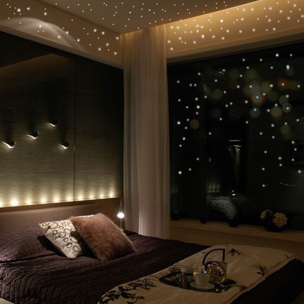 Set Buline si Luna Fosforescenta,210 Piese, 4 Dimensiuni cu Iluminare Indelungata, Autoadeziv, Premium, CBD CORAL BEST DEALS Fosforescent 2 cm [5]