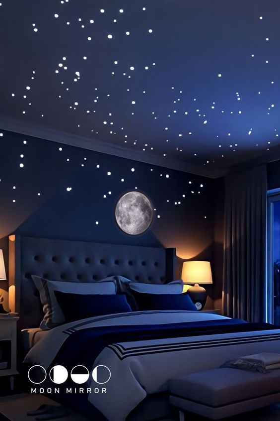 Set Buline si Luna Fosforescenta,210 Piese, 4 Dimensiuni cu Iluminare Indelungata, Autoadeziv, Premium, CBD CORAL BEST DEALS Fosforescent 2 cm [8]
