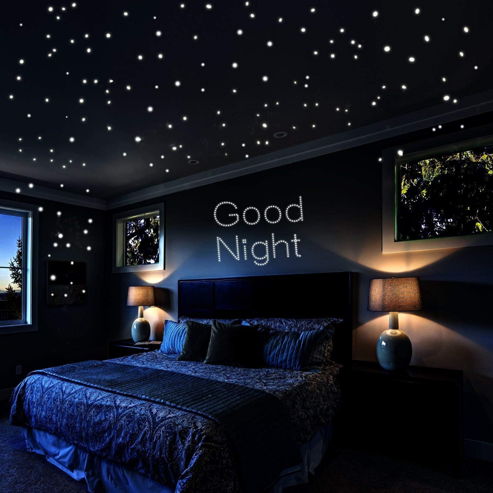 Set Buline si Luna Fosforescenta,210 Piese, 4 Dimensiuni cu Iluminare Indelungata, Autoadeziv, Premium, CBD CORAL BEST DEALS Fosforescent 2 cm [11]