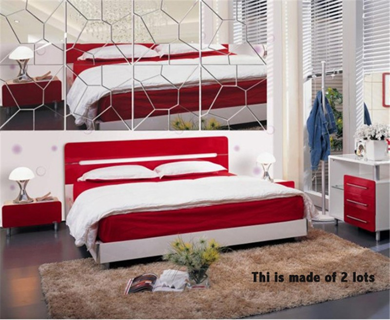Set de 4x7 Oglinzi Acrilice, Autoadezive pentru Decor, 50 x 50 cm, Premium, CBD CORAL BEST DEALS Argintiu 50 cm [11]
