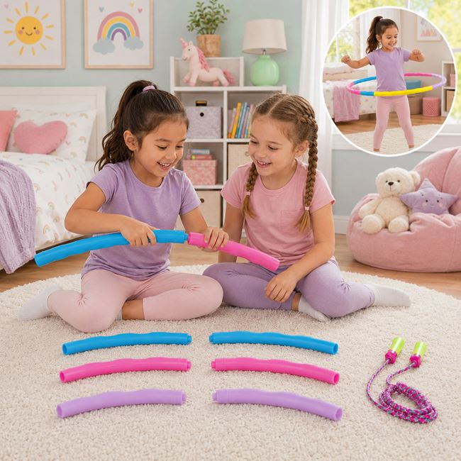 Set Hula Hoop Ø65 cm și Coardă de Sărit 220 cm [4]