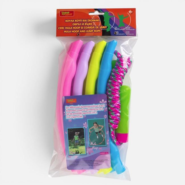 Set Hula Hoop Ø65 cm și Coardă de Sărit 220 cm [6]
