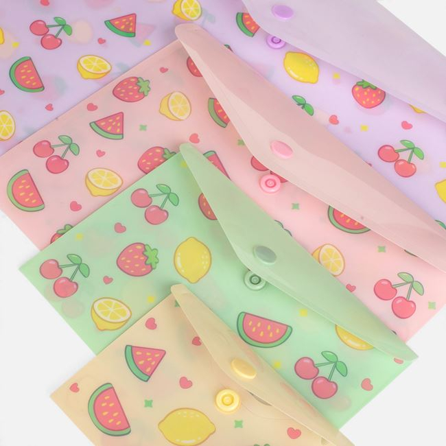 Set Mape cu Capsa cu Modele Fructe in Culori Vesele A4 – A5 – A6 – A7 – 4 buc.. [3]