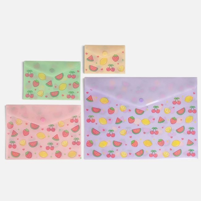 Set Mape cu Capsa cu Modele Fructe in Culori Vesele A4 – A5 – A6 – A7 – 4 buc.. [2]