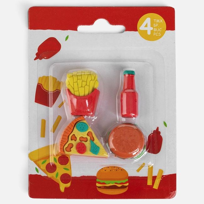 Set Radiere 3D Pizza, Burger, Cartofi Prăjiți & Ketchup – 4 buc.. [2]