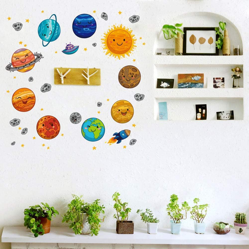 Sticker Decorativ cu Calea Lactee, Sistemul Solar si Planetele, Autocolant Premium, CBD CORAL BEST DEALS [3]