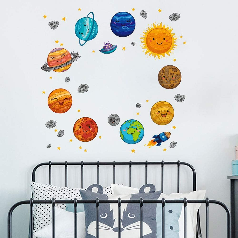 Sticker Decorativ cu Calea Lactee, Sistemul Solar si Planetele, Autocolant Premium, CBD CORAL BEST DEALS [4]