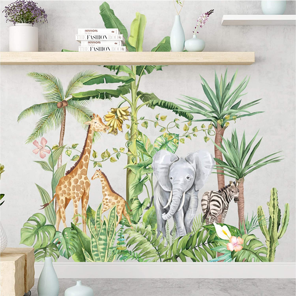 Sticker Decorativ, Animale Salbatice din Safari, 60 x 90 cm Alb 60 cm [5]