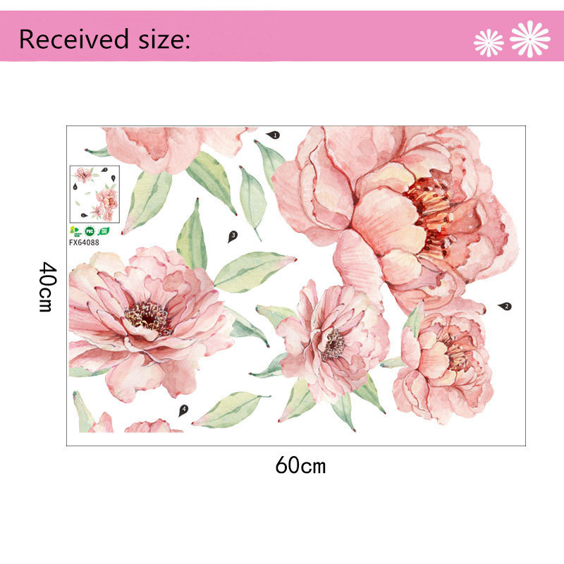 Sticker decorativ autoadeziv cu Flori Japoneze, 50 cm, pentru perete și decor interior, CoralBestDeals [2]