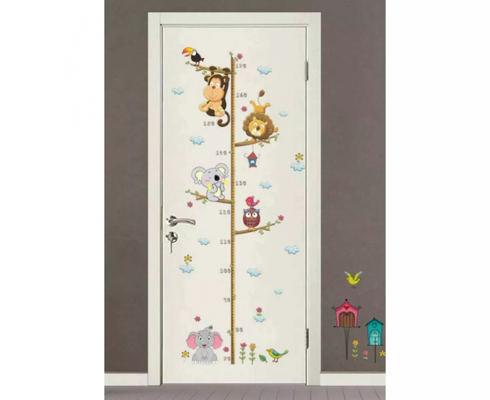 Sticker pentru Masurare Inaltime Copii, cu Animale si Pasari Salbatice, 170cm - CBD CORAL BEST DEALS Multicoior 30 cm [4]