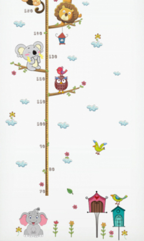 Sticker pentru Masurare Inaltime Copii, cu Animale si Pasari Salbatice, 170cm - CBD CORAL BEST DEALS Multicoior 30 cm [1]