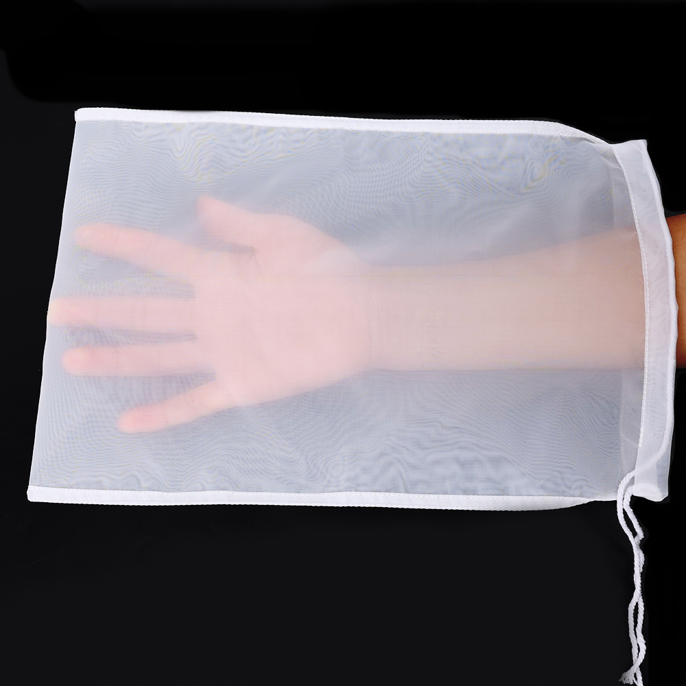 Strecurătoare tip pungă pentru alimente lichide, 30 x 20 cm, cu sită fină și șnur [10]